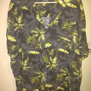 Men's‎ Hawaiian Button up Short Sleeve  shirt Puritan size XL